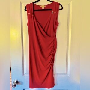 Michael Kors Fitted Red Dress, Size M